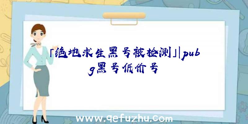 「绝地求生黑号被检测」|pubg黑号低价号